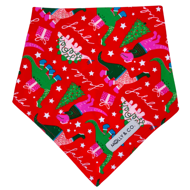 Merry Dinos - Reversible Dog Bandana