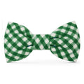 Evergreen Gingham Dog Bow Tie