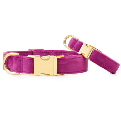 Plum Velvet Dog Collar